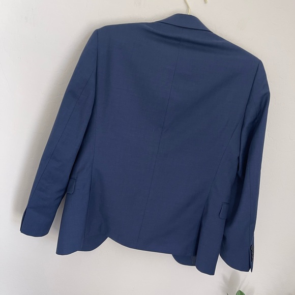 CALVIN KLEIN Men’s Solid Blue 100% Wool Suit Jacket Sz 38S NWOT - Picture 8 of 10